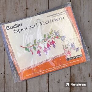 Bucilla Special Edition 1997 Hummingbird Dresser Scarf VTG needlepoint kit 64695